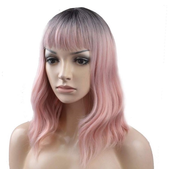 ?ILLIANA  14” Pink with dark roots BANG Wig *NWT* main image 4